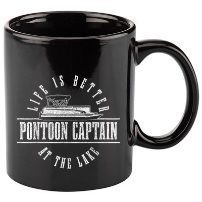 Pontoon Captain Life Is Better At The Lake Pontooning Boat 11oz C Handle Ceramic Mug