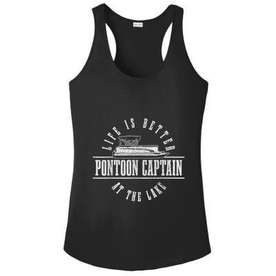 Pontoon Captain Life Is Better At The Lake Pontooning Boat Ladies PosiCharge Competitor Racerback Tank