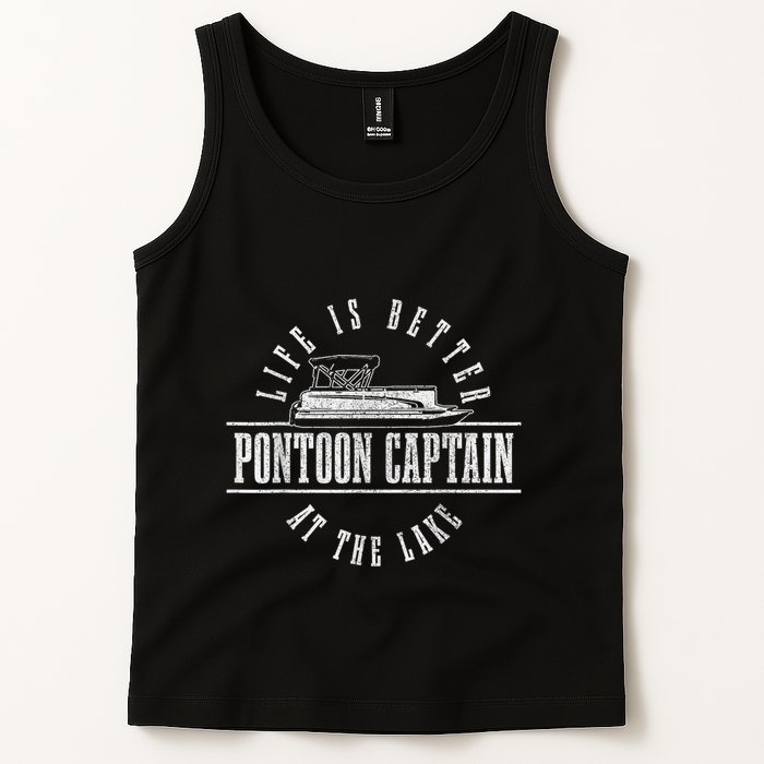 Pontoon Captain Life Is Better At The Lake Pontooning Boat Tank Top