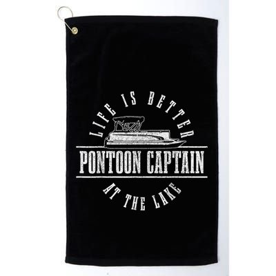 Pontoon Captain Life Is Better At The Lake Pontooning Boat Golf Towel