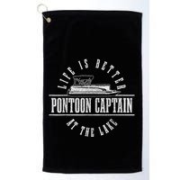 Pontoon Captain Life Is Better At The Lake Pontooning Boat Golf Towel
