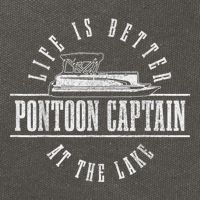 Pontoon Captain Life Is Better At The Lake Pontooning Boat Cotton Canvas Backpack