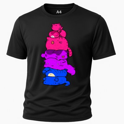 Pride Cat Lgbt Bisexual Flag Kawaii Cats Lgbt Pride Month Gift Performance Shirt