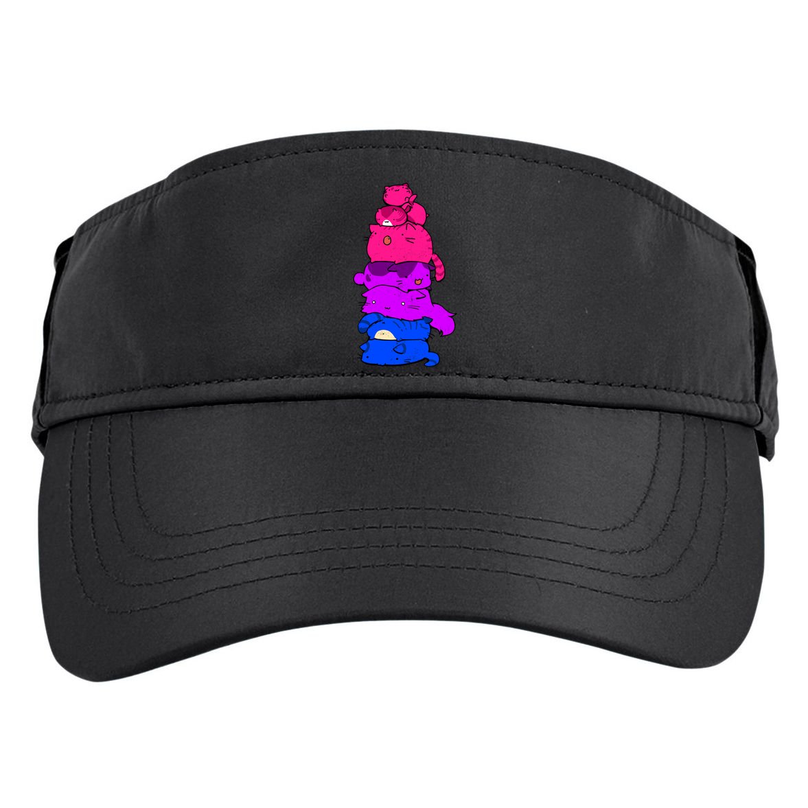 Pride Cat Lgbt Bisexual Flag Kawaii Cats Lgbt Pride Month Gift Adult Drive Performance Visor