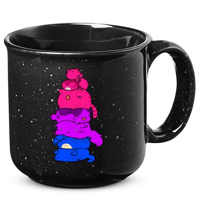Pride Cat Lgbt Bisexual Flag Kawaii Cats Lgbt Pride Month Gift 15oz Campfire Ceramic Mug