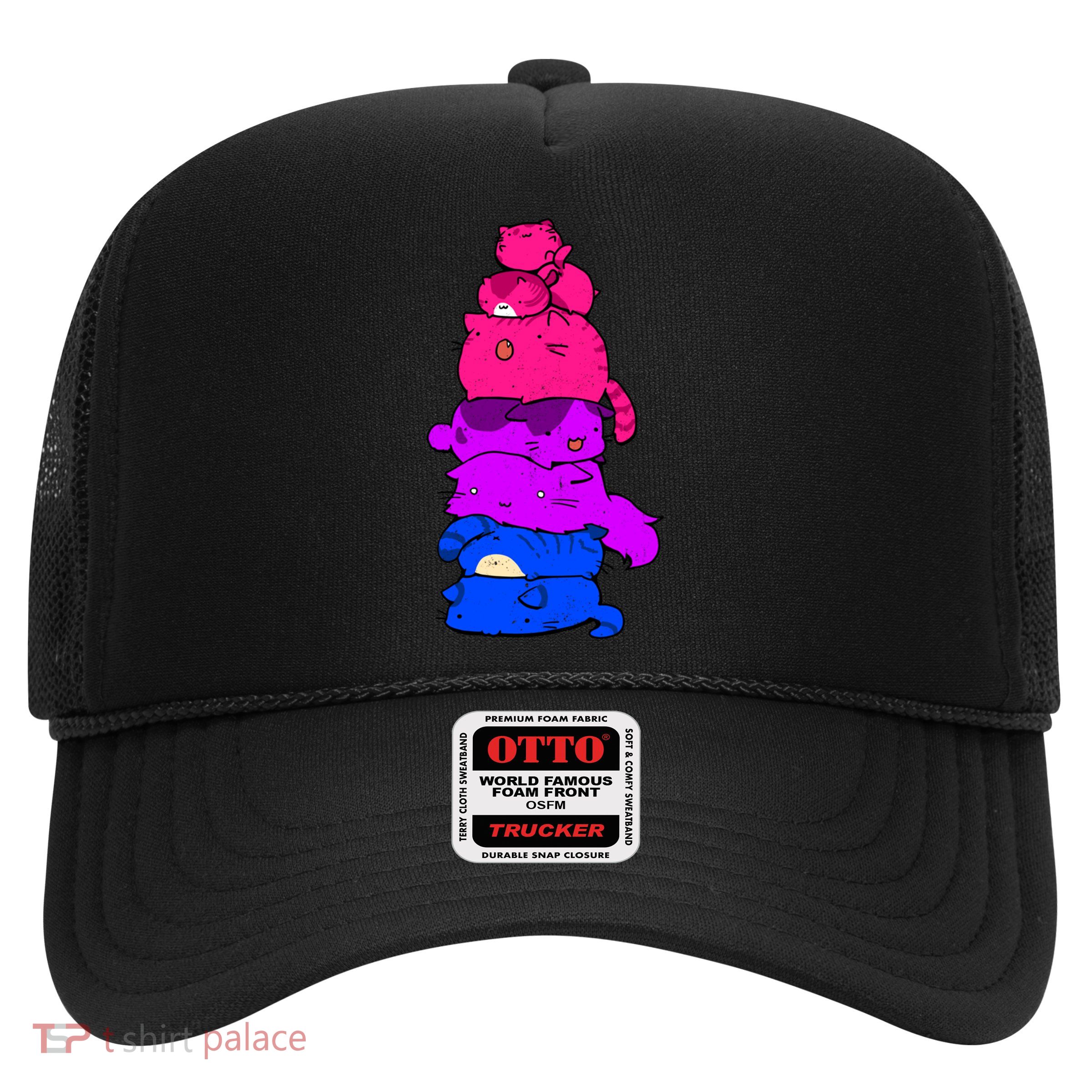 Pride Cat Lgbt Bisexual Flag Kawaii Cats Lgbt Pride Month Gift Trucker Hat