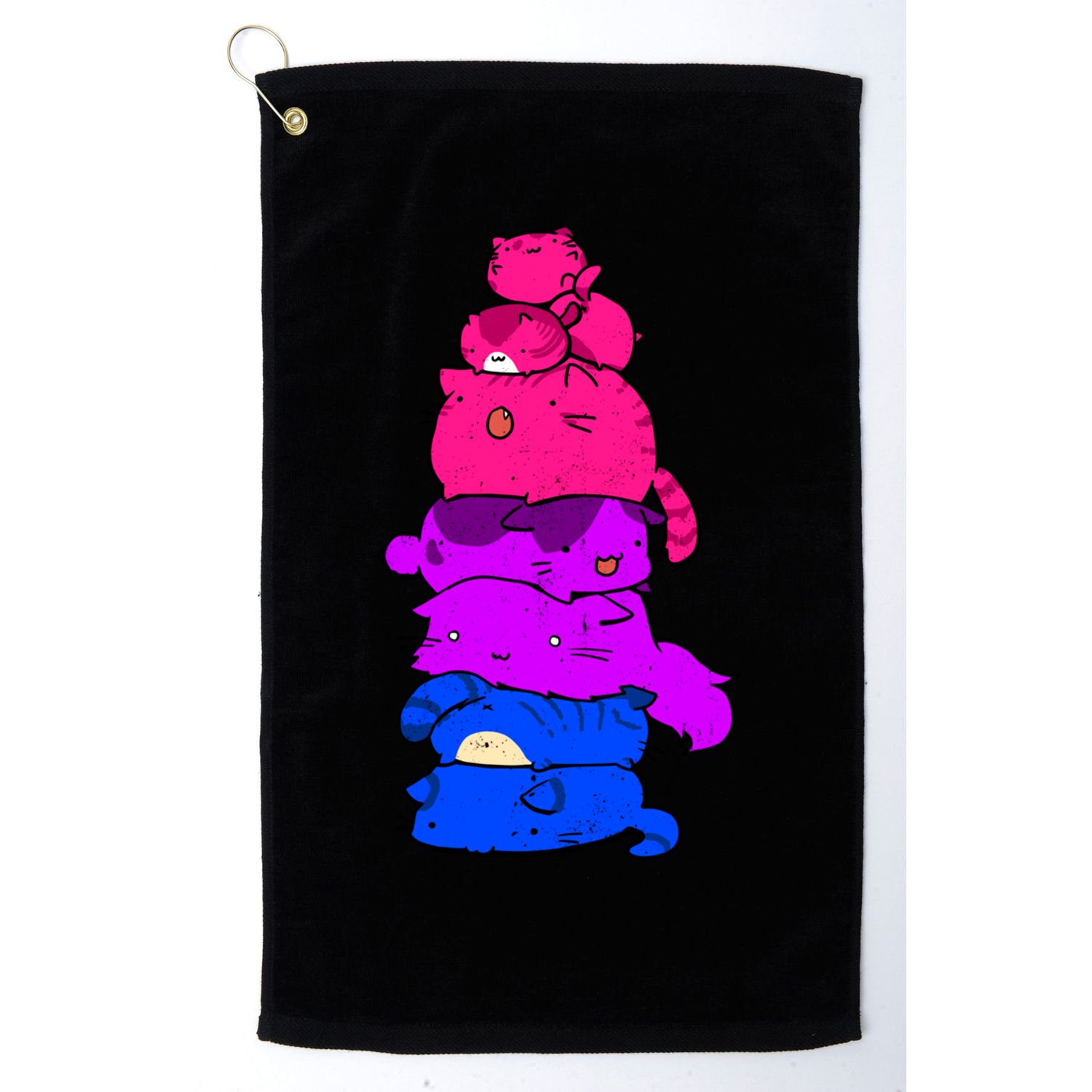 Pride Cat Lgbt Bisexual Flag Kawaii Cats Lgbt Pride Month Gift Golf Towel