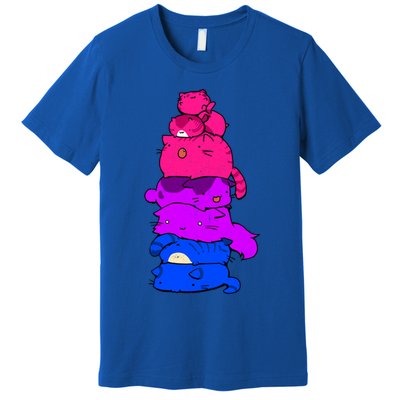 Pride Cat Lgbt Bisexual Flag Kawaii Cats Lgbt Pride Month Gift Premium T-Shirt