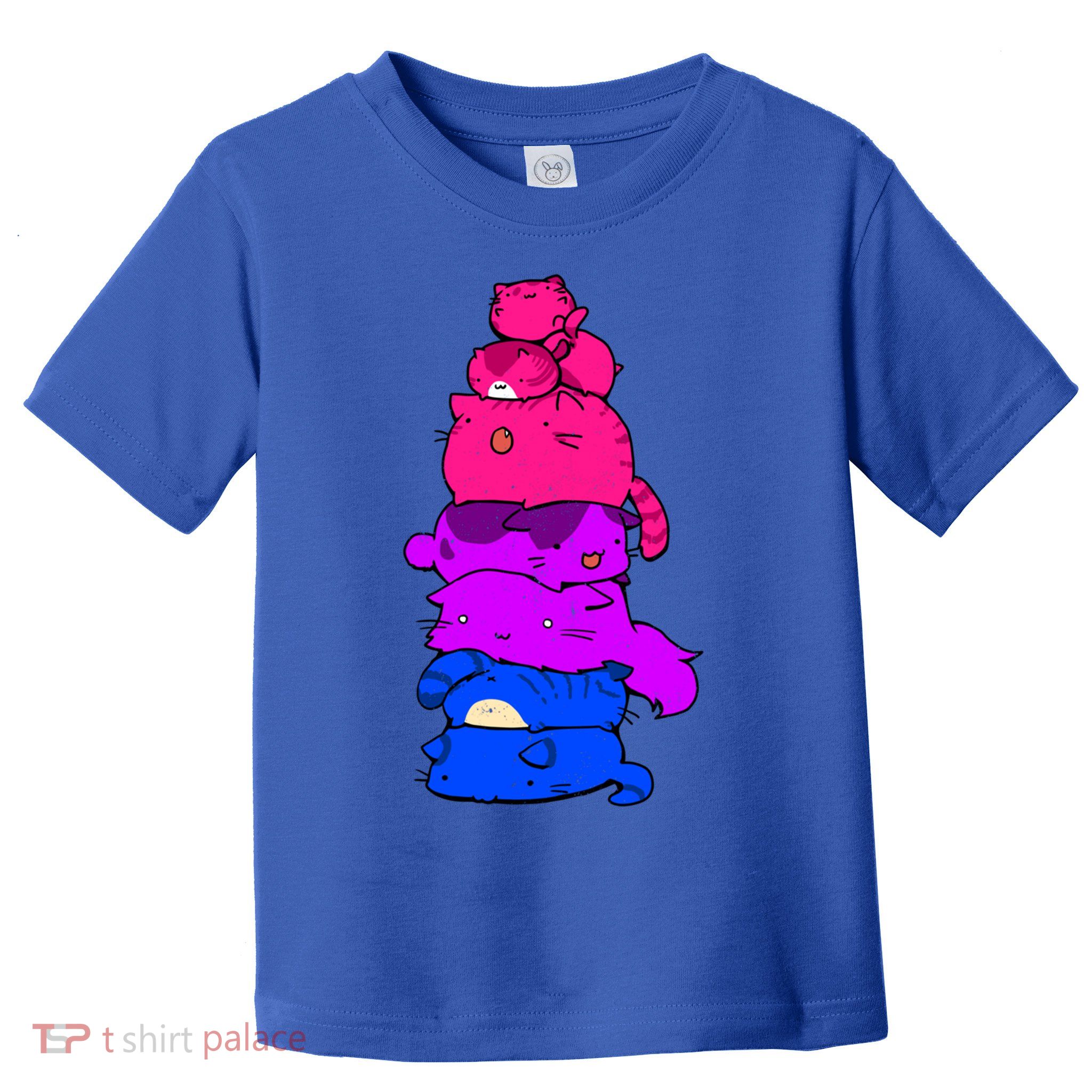 Pride Cat Lgbt Bisexual Flag Kawaii Cats Lgbt Pride Month Gift Toddler T-Shirt