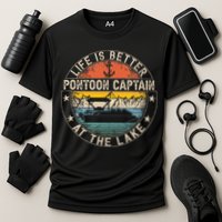 Pontoon Captain Life Is Better At The Lake Performance Shirt