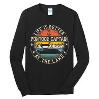 Pontoon Captain Life Is Better At The Lake Tall Long Sleeve T-Shirt