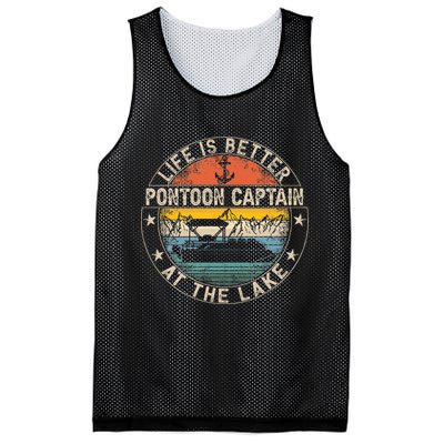 Pontoon Captain Life Is Better At The Lake Mesh Reversible Basketball Jersey Tank