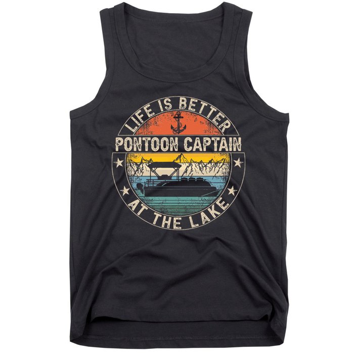 Pontoon Captain Life Is Better At The Lake Tank Top