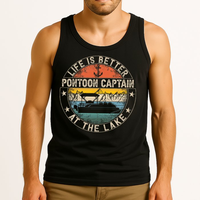 Pontoon Captain Life Is Better At The Lake Tank Top