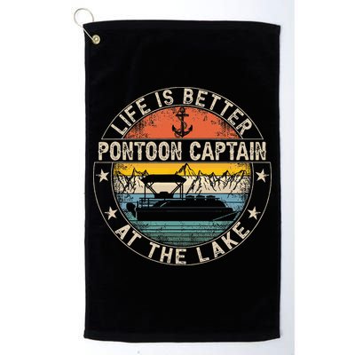 Pontoon Captain Life Is Better At The Lake Golf Towel