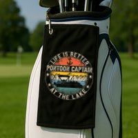 Pontoon Captain Life Is Better At The Lake Golf Towel