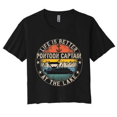 Pontoon Captain Life Is Better At The Lake Crop Top