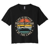 Pontoon Captain Life Is Better At The Lake Crop Top