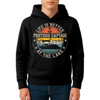 Pontoon Captain Life Is Better At The Lake Kids Hoodie