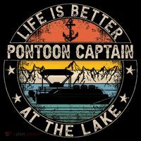 Pontoon Captain Life Is Better At The Lake Short Acrylic Beanie