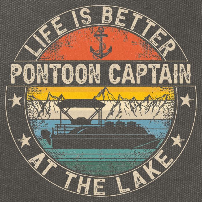 Pontoon Captain Life Is Better At The Lake Cotton Canvas Backpack