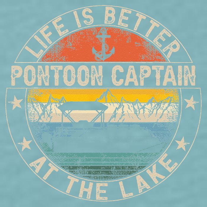 Pontoon Captain Life Is Better At The Lake Sueded Cloud Jersey T-Shirt