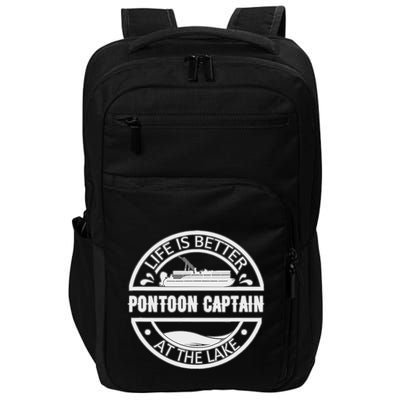Pontoon Captain Life Is Better At The Lake Impact Tech Backpack
