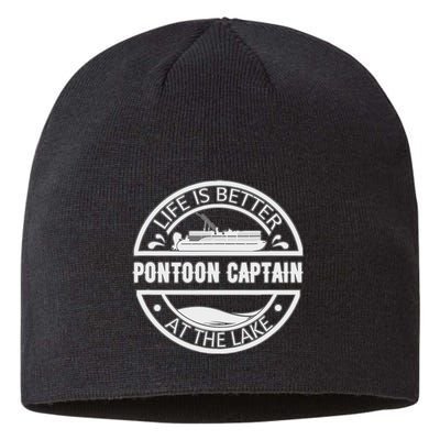 Pontoon Captain Life Is Better At The Lake Sustainable Beanie