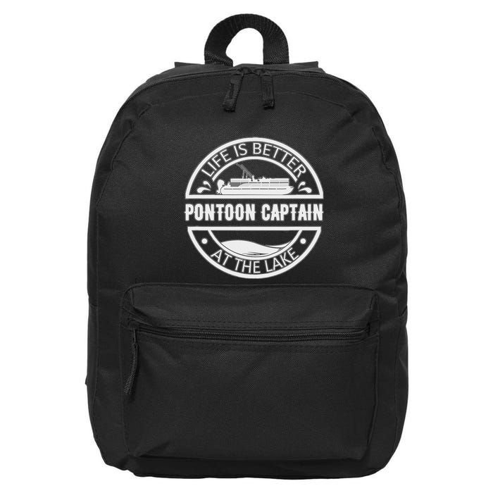 Pontoon Captain Life Is Better At The Lake 16 in Basic Backpack