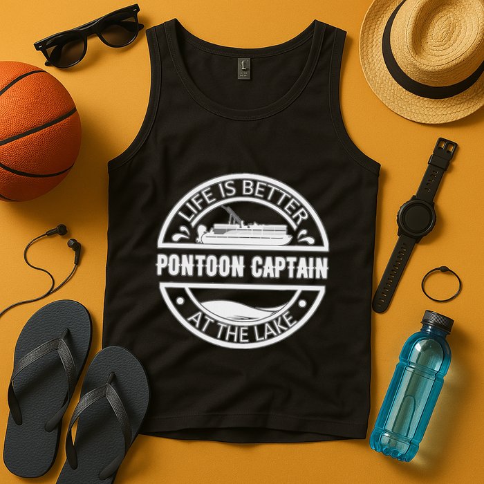 Pontoon Captain Life Is Better At The Lake Tank Top