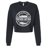 Pontoon Captain Life Is Better At The Lake Cropped Pullover Crew