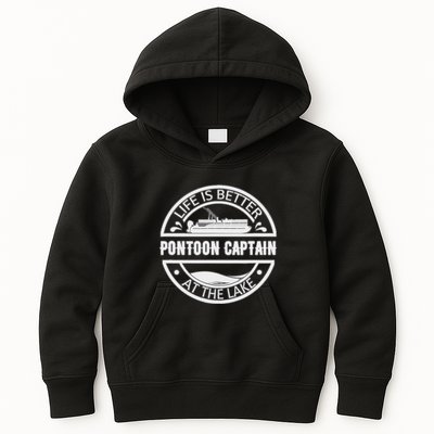 Pontoon Captain Life Is Better At The Lake Kids Hoodie