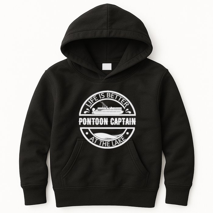 Pontoon Captain Life Is Better At The Lake Kids Hoodie