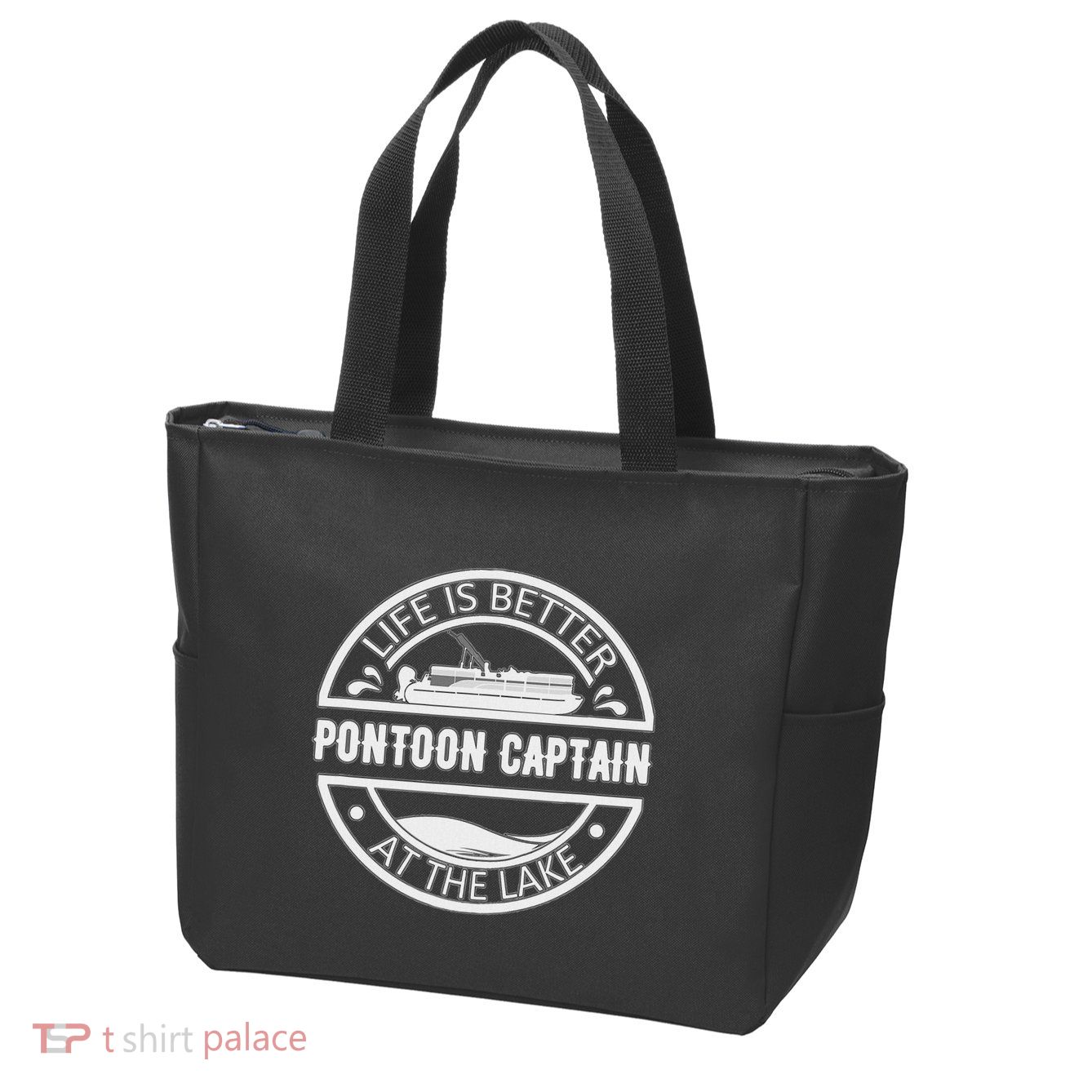 Pontoon Captain Life Is Better At The Lake Zip Tote Bag