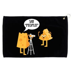 Photographer Cheesy Lover Mozzarella Cheddar Camera Funny Gift Grommeted Golf Towel