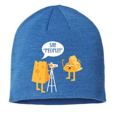 Photographer Cheesy Lover Mozzarella Cheddar Camera Funny Gift Sustainable Beanie