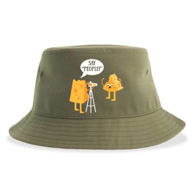 Photographer Cheesy Lover Mozzarella Cheddar Camera Funny Gift Sustainable Bucket Hat