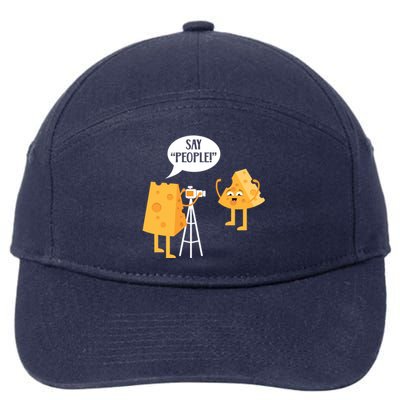 Photographer Cheesy Lover Mozzarella Cheddar Camera Funny Gift 7-Panel Snapback Hat