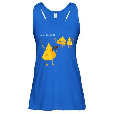 Photographer Cheesy Lover Mozzarella Cheddar Camera Gift Ladies Essential Flowy Tank