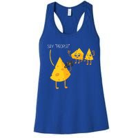 Photographer Cheesy Lover Mozzarella Cheddar Camera Gift Women's Racerback Tank