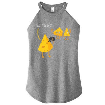 Photographer Cheesy Lover Mozzarella Cheddar Camera Gift Women's Perfect Tri Rocker Tank