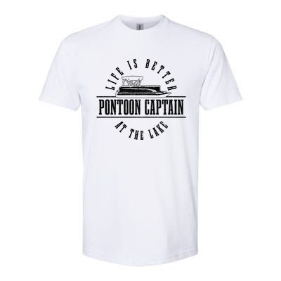 Pontoon Captain Life Is Better At The Lake Pontooning Boat Gift Softstyle CVC T-Shirt