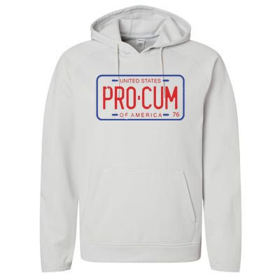 Pro Cum License Plate Performance Fleece Hoodie