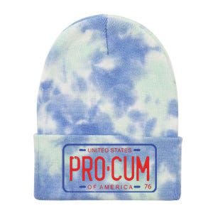 Pro Cum License Plate Tie Dye 12in Knit Beanie