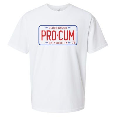 Pro Cum License Plate Sueded Cloud Jersey T-Shirt