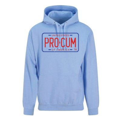 Pro Cum License Plate Unisex Surf Hoodie