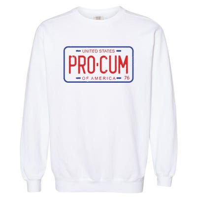 Pro Cum License Plate Garment-Dyed Sweatshirt