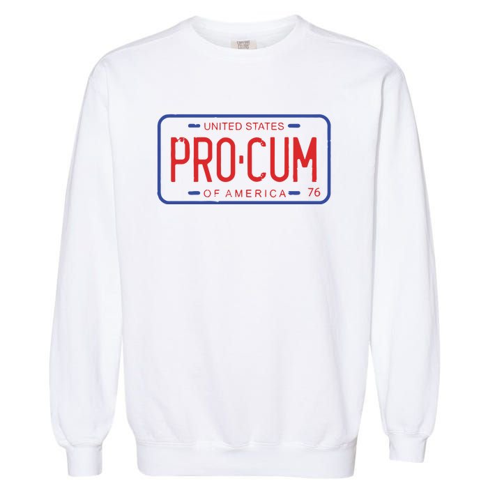 Pro Cum License Plate Garment-Dyed Sweatshirt