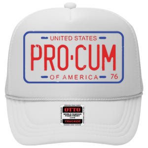 Pro Cum License Plate High Crown Mesh Back Trucker Hat