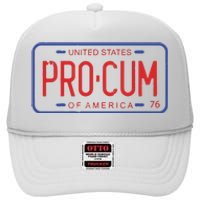 Pro Cum License Plate High Crown Mesh Back Trucker Hat